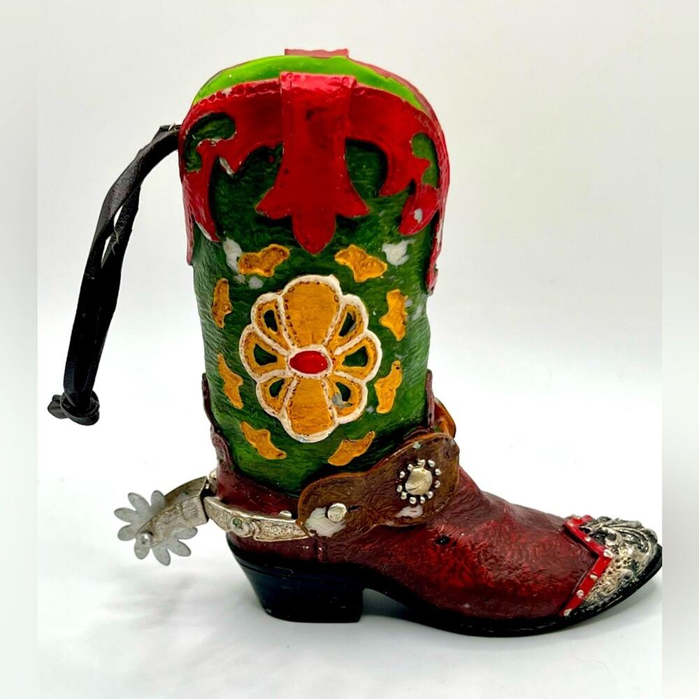 Colorful cowboy Christmas ornament